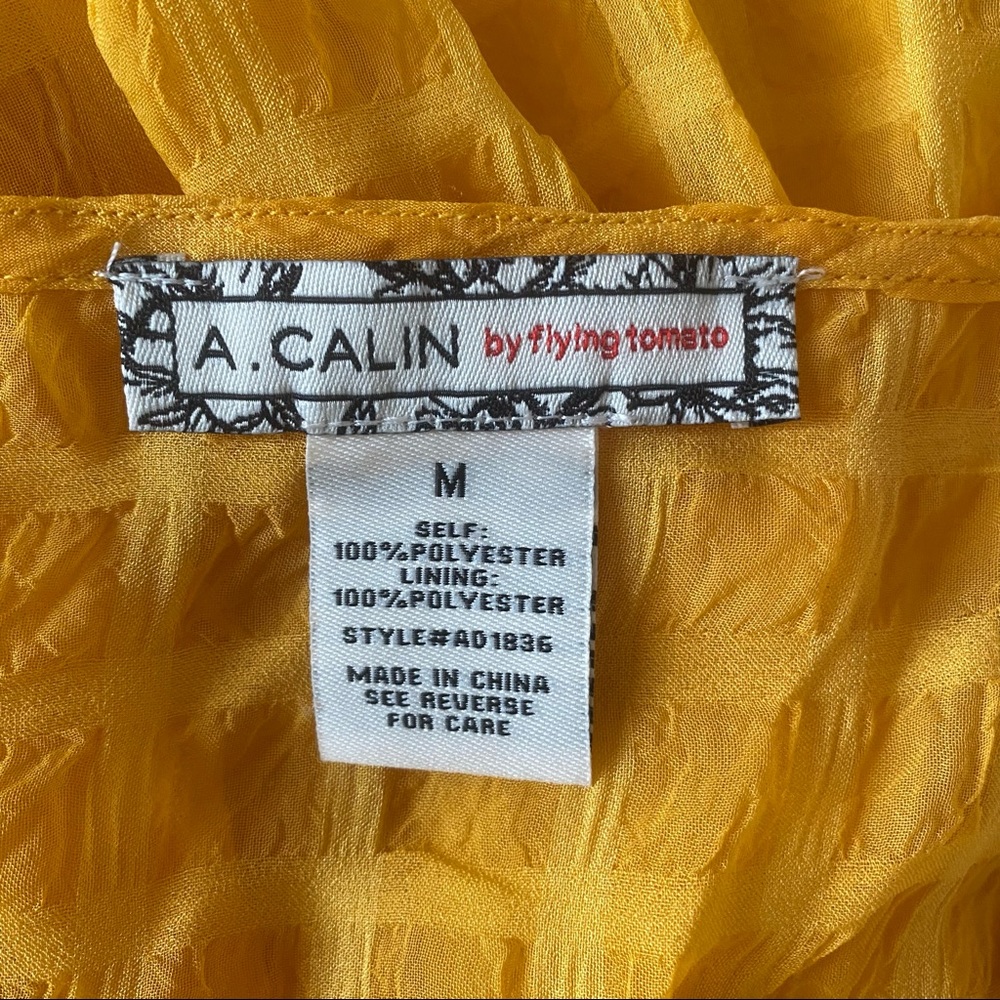 Flying Tomato Golden Yellow Midi Wrap Dress - Picture 9 of 11